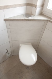 WC Keramik-Naturstein-Kombination         
